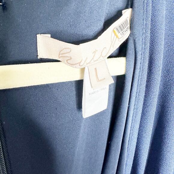 Hutch Womens Dress Ombre Colorblock Wrap V-Neck Flutter Sleeves Blue Pink Size L - Picture 7 of 9